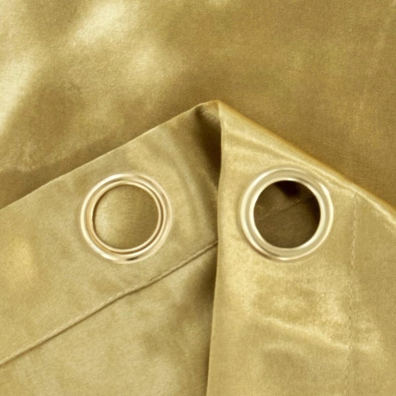 MYRU 1 Pair Semi-Blackout Gold Curtains for Living Room Bedroom Grommet Top Golden Curtains for Windows (Shiny Gold, 2 x 52 x 96 Inch) - Image 5